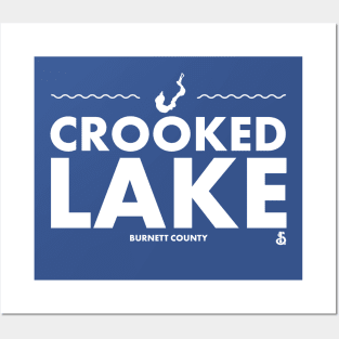 Burnett County, Wisconsin - Crooked Lake Posters and Art